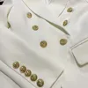 TOP QUALITY Fashion 2024 Designer Jacket Womens Classic Double Breasted Metal Lion Buttons Blazer Outer Size S-5XL 240307