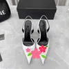 Latest Fashion Pink Patent Leather High-heeled Shoes Pointed Decorative Pump 11cm Dress Dinner Shoes Luxury Designer Sandals Dress heels wedding heels