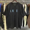 Tik Tok Influencer Samma märke Pure Cotton American Top Version Summer New Trendy Classic Basic Simple Letter Mens and Womens Loose T-shirt