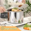 Mijoteuse polyvalente en acier inoxydable de qualité alimentaire, pour la cuisson des pâtes, induction au gaz et flamme nue, grande capacité 240308