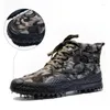 Sapatos de fitness masculino feminino treinamento do exército camo lona esportes ao ar livre caminhadas acampamento escalada antiderrapante wearproof respirável botas táticas