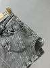 DEAT Women Shorts High Waist Fashion Spring Summer Personality Street Asymmetrical Denim Shorts Skirt 2024 11C248 240314