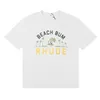 Designer Rhude Shirt Herren T-Shirt Sommer Mode Kurzarm T-Shirts 23SS Europa Amerika Männer Frauen Rundhals T-Shirts Baumwolle Druck Shirt Shorts US S-XL