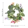 Dekorativa blommor Daisy Wreath Candle Ring Valentines Day Easter Spring Wedding Party Artificial Eucalyptus Flower Floral Pillar