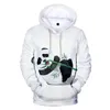 Mens Hoodies Söta panda 3D -tryck Animal Streetwear Män Kvinnor Modtröjor överdimensionerade hoodie Kids Pullover Tracksuits Clothing