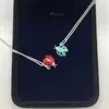 Ontwerper tiffay en co S925 Sterling Zilver dames blauw rood Zeven Sterren Lieveheersbeestje Ketting Mode veelzijdige gepersonaliseerde sieraden insect Hanger