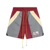 Shorts de gymn gros homme brut des créateurs de créateurs de créateurs à motifs à cinq points de course à pied Sport Dry Swim Rhude Basketball Y2