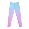 Actieve broek roze en turquoise Ombre legging joggersport voor dames