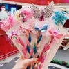 Commercio all'ingrosso ragazze simpatico cartone animato fiocco farfalla treccia colorata fascia per bambini coda di cavallo elastici accessori per capelli moda