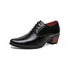 HBP Non-Brand New Design Men Heel Formal Office Shoes Lace Up Point Toe Patent Leather Dress Shoes for Men