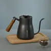 Cafetière Pichet à mousse de lait Pichet Bouilloire à col de cygne Bec en acier inoxydable Espresso Café Thé Pot à lait Bouilloire peut 550 / 600 ml 240313