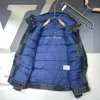 9A herenjas designer winterjas met capuchon herfst heren windjack met rits herenjas geweven denim stof monogram schaakbord heren donsjack 2001