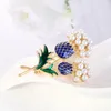 Brooches Delicate Oil Drop Pearl Enamel Plant Fruit Fashion Brooch Weddings Bouquet Clothes Jewelry Accessories Gift