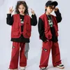 Scene Wear Kids Loose Vest Hiphop Pants Outfits Girls Boys Jazz Performance Rave Clothes Children Hip Hop Dance Costumes