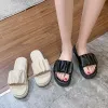 Ботинки обувь женская платформа Med Slides Fashion 2022 Flat Soft Summer Luxury Rome PU Rome Rubber Basic Scandals Slaper