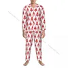 Men's Sleepwear Men Pajama Sets Red Christmas Trees For Man Shirt Long Sleeve Male Soft Home Loungewear