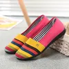 Casual Shoes Women Flats Female Candy Color Stripe Loafers Mother Slip On Comfortable Soft Flat Spring Ladies Shoes785