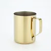 Tasses 304 tasse à café brillante en acier inoxydable tasse en cuivre plaqué or monocouche eau gargarisme cadeau fournitures de Camping