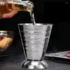 Tumblers Stainless Steel 304 Magic Measuring Cup Cocktail Glass Ounce Graduated Ring With 75ml