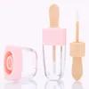 Lagringsflaskor 500 st/Lot Empty DIY 8ml Lip Glaze Bottle Cute Ice Cream Tube Lipstick