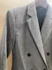 Costumes pour femmes Blazer pour femmes 2024 mélanges de laine Double boutonnage coupe ajustée bureau dame à manches longues costume manteau