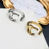 Luxe designer ringen voor vrouwen mode ring dubbele letter ontwerpers ringen retro stijl ring bruiloft feest cadeau sieraden hoge kwaliteit