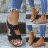 FLOPS 2022 NOVO SUMPLENTE SUMPLE HOLOT SHINESTONE Decor Women Weldes casuais Slippers Color Solid Toe Women Women Beach Flip Tamanho 3543