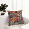 Pillow Christmas Vintage Books Holly Throw Case Luxury Decor