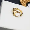 Luxe designer ringen voor vrouwen mode ring dubbele letter ontwerpers ringen retro stijl ring bruiloft feest cadeau sieraden hoge kwaliteit