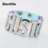 Mode Cosplay Schmuck Maßgeschneidertes Mädchen Geschenk Handgefertigtes individuelles Buchstabenarmband Harajuku Kawaii Personalisierter Name Klare PVC-Manschette 240311