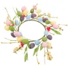 Decoratieve bloemen paasdecoratie eieren lentekrans rotan ornamenten kunstzijde doek feestartikelen muur