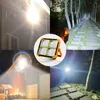 Luz de inundação solar recarregável ao ar livre portátil led refletor projetor recarregável lâmpada de construção 240314