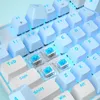 MageGee 75% Mechanical Gaming Keyboard with Blue Switch LED Blue Backlit Keyboard 87 Keys Compact TKL Wired Computer Keyboard 240304