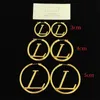 Luxury Designers Womens Hoop Earrings Big Circle 3 4 5cm hoops earring Gold Silver Hoops Letter V Ear Studs With BOX Pendants Gift5