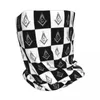 Berets Freemason Checkered Pattern Bandana Winter Neck Warmer Skullies Beanies Caps Women Wrap Face Scarf For Hiking Gaiter Headband