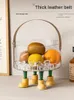 Dekorativa figurer Portable Basket Fruit Plate Picnic Bucket Light Luxury Transparent Wine Basin Snack Torkat