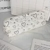 Cosmetic Bags Heart Print Zipper Soft Pillow Storage Bag High Capacity Pencil Case Students Korean Casual Makeup For Women