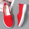 Boots Summer Women Shoes Knitted Sock Women's Sneakers Slip on Shoes Lightweight Flats Women Sports Shoes Plus Size Loafers Plus Size