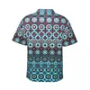 남자 캐주얼 셔츠 레트로 히피 ​​플로럴 휴가 셔츠 현대 디자인 하와이 남자 우아한 블라우스 짧은 슬리브 y2k 거리 그래픽 탑