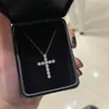 Designer tiffay and co Cross Necklace 925 Sterling Silver Diamonds Full Sky Star Plated with 18k Gold Diamond Pendant Collar Chain