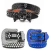 Män kvinnor BB Simon Belt Luxury Designer Belt Retro Needle Buckle Belt 20 Color Crystal Diamond242L