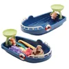 7pcs Beach Game Toy Baby Sand Castle Sandbox Set Outdoor Play Mold Boat Colorful Bath Toys 240304