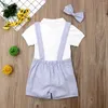 Conjuntos de roupas 2024 bebê meninos roupas conjunto nascido verão criança crianças cavalheiro outfit bowtie camisa bib calças crianças 2pcs