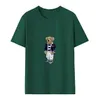 2024 nova camiseta impressa, camisa polo com estampa animal masculina, manga curta de algodão de alta qualidade