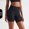 Desginer Yoga Aloyoga nu été pas de pantalon T femmes taille haute serré Fitness Shorts miel pêche hanche serré voyages de sport