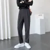 Pantaloni 2023 Nuova tendenza della moda primaverile e autunno business casual manica dritta dritta di colore solido versatile pulito e pulito