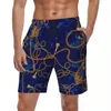 Men's Shorts Summer Gym Men Gold Chain Running Surf Floral Print Custom Board Short Pants Fashion Comfortable Swim Trunks Plus Size