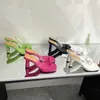 Kadın Moda HBP Ayakkabı Brea Olmayan Tasarımcı Talonlar Topuklar Kare Ayak Tepe Sandalet Yaz Yumuşak PVC Slides Terlik Kadınlar İçin