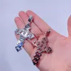 Pass Tester Hip Hop Solid Sier Baguette Moissanite Diamond Iced Out Cross hanger