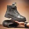 HBP Небрендовые мужские кожаные водонепроницаемые оксфорды на шнуровке Мужская повседневная деловая рабочая повседневная обувь
